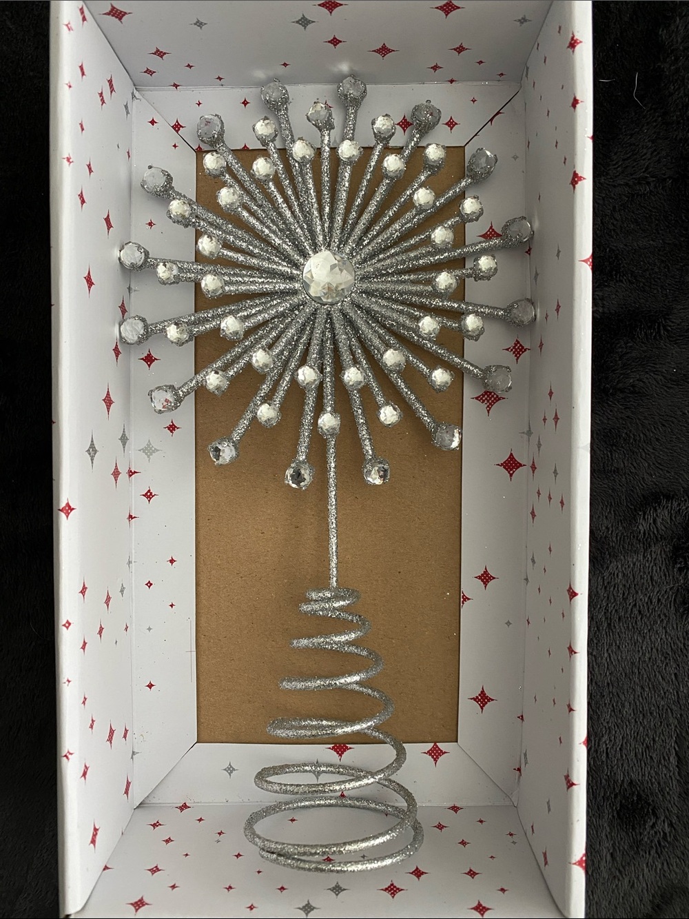 Starburst silver tree topper